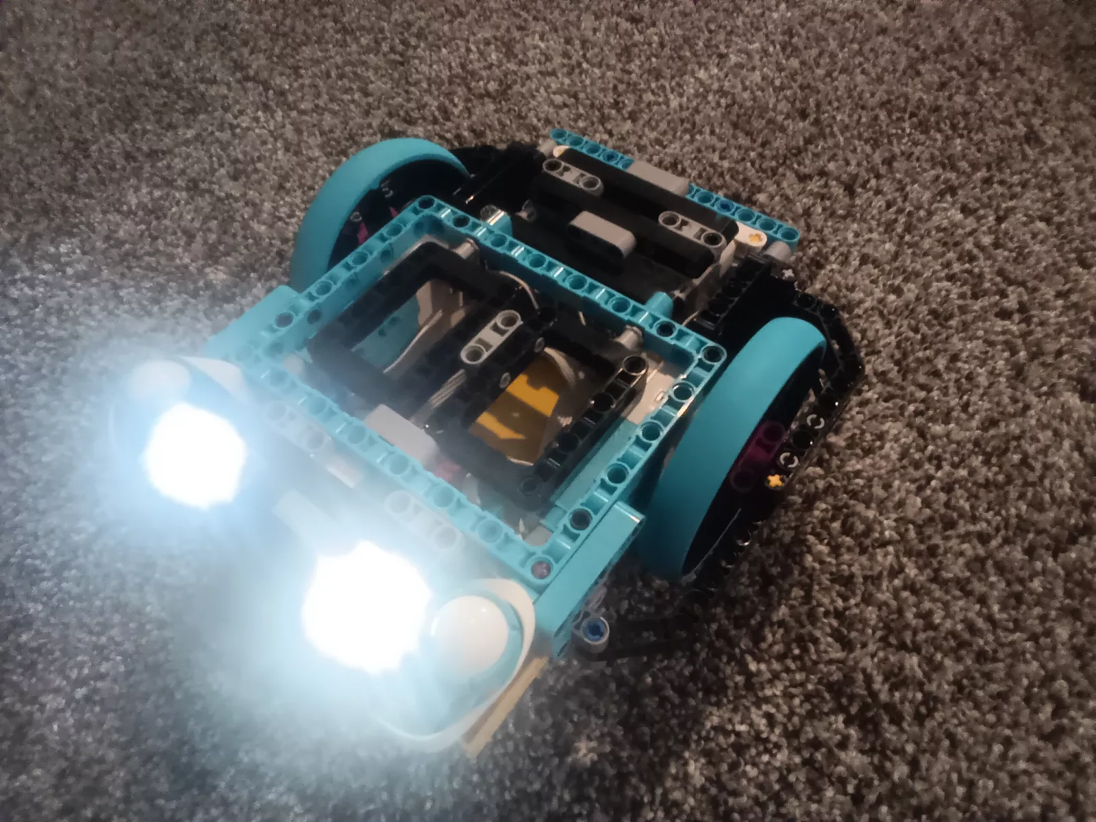 This is the belly of the robot we built. I never thought I would ever build something like this, I did do it with Matthew though.
